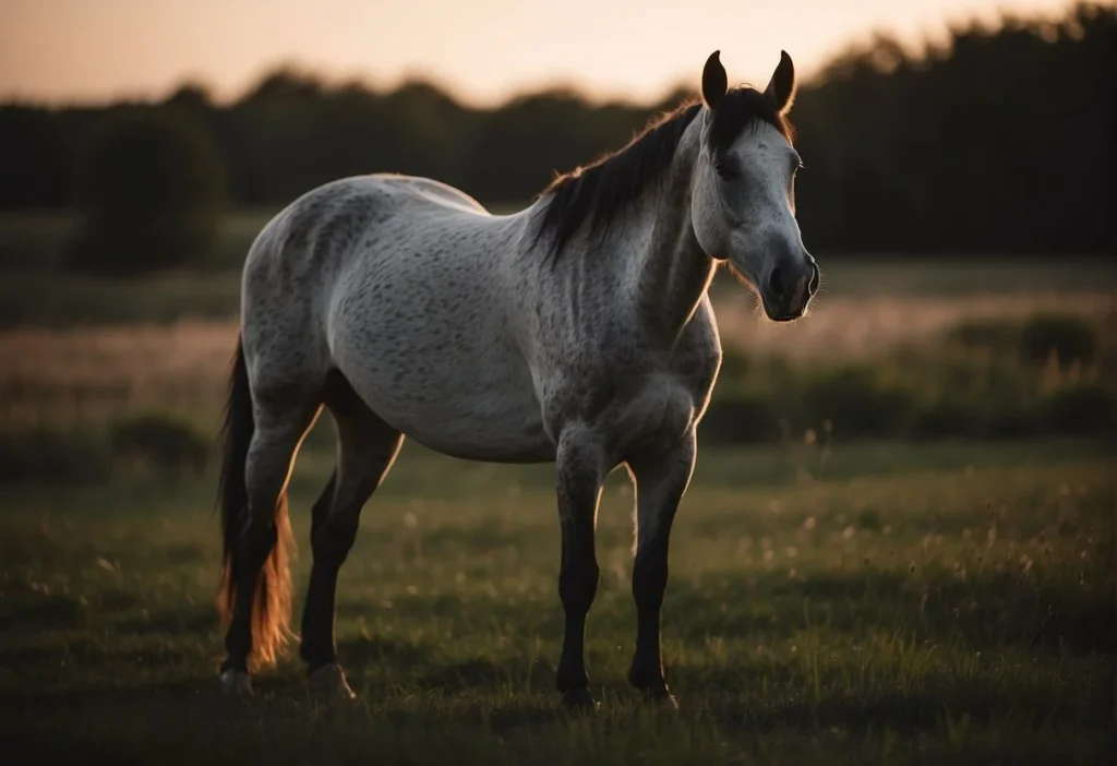 A horse standing in a dimly lit field, its eyes wide and alert as it gazes into the darkness, capturing the mystery of its night vision
Can Horses See in the Dark? Exploring Equine Night Vision