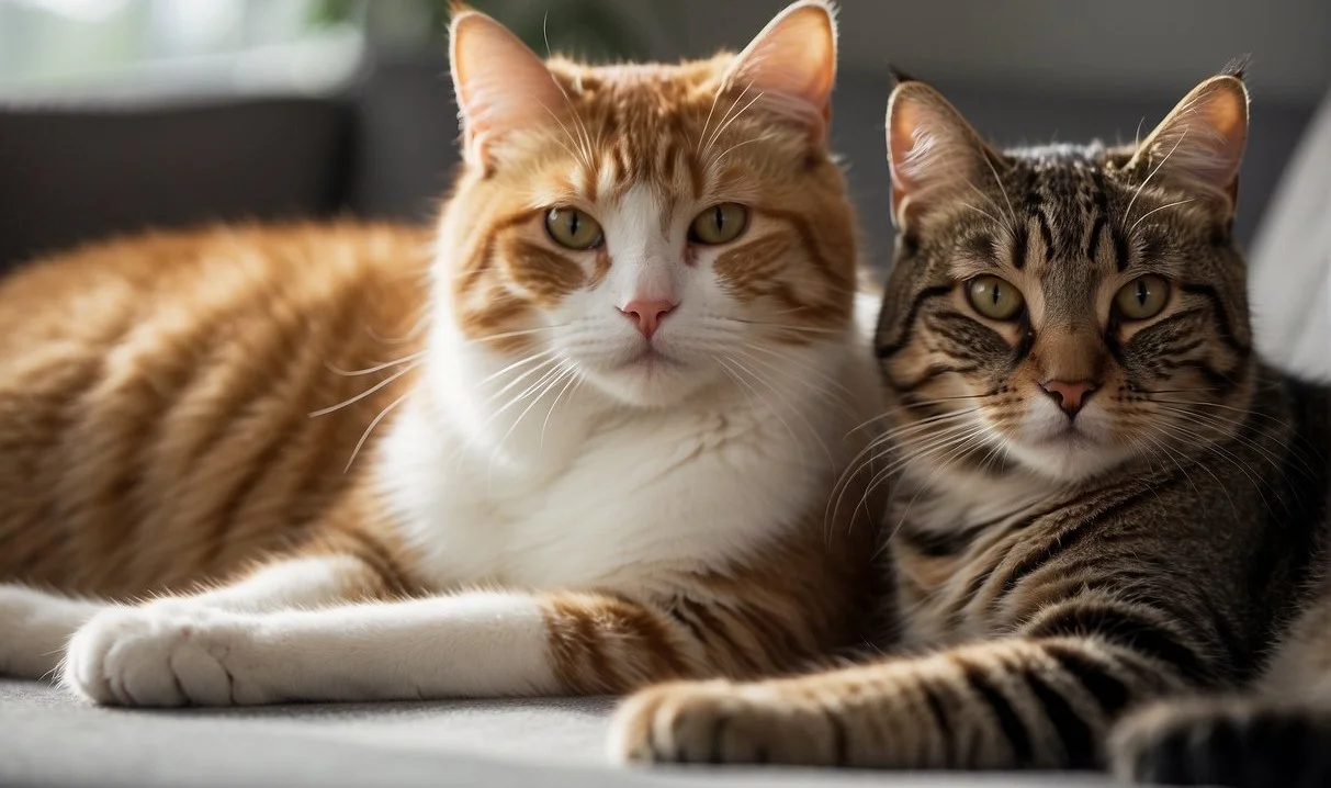 A group of healthy and content cats of various breeds lounging in a peaceful and spacious environment, showcasing the benefits of spaying and neutering What Cat Breed Lives The Longest? Top 10 Longest-Lived Cats