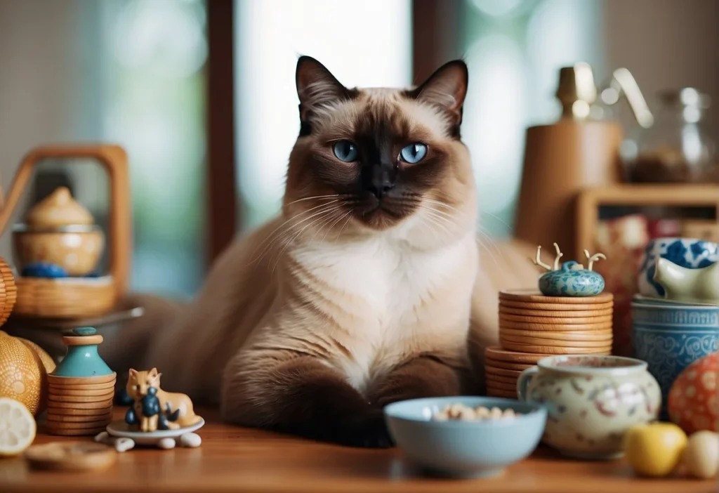 A Siamese cat sits gracefully, surrounded by various objects representing factors influencing longevity, such as healthy food, toys for mental stimulation, and a comfortable bed

What Cat Breed Lives The Longest? Top 10 Longest-Lived Cats