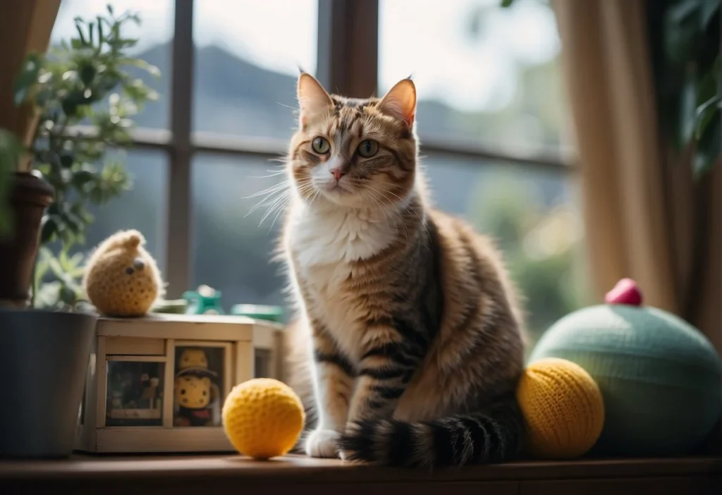 A cat sitting on a windowsill, gazing out at the world with a curious and attentive expression, surrounded by various objects and toys

How Good Are Cat Memories? (Quick Facts)