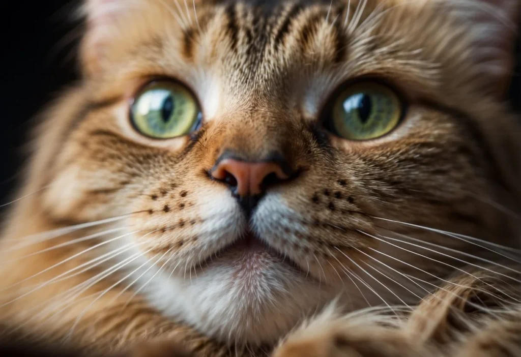 A cat's nose glistens with moisture, reflecting the surrounding light. The air is cool and slightly humid, contributing to the wetness on the feline's nose

Are Cat Noses Supposed to Be Wet? (Important Facts)